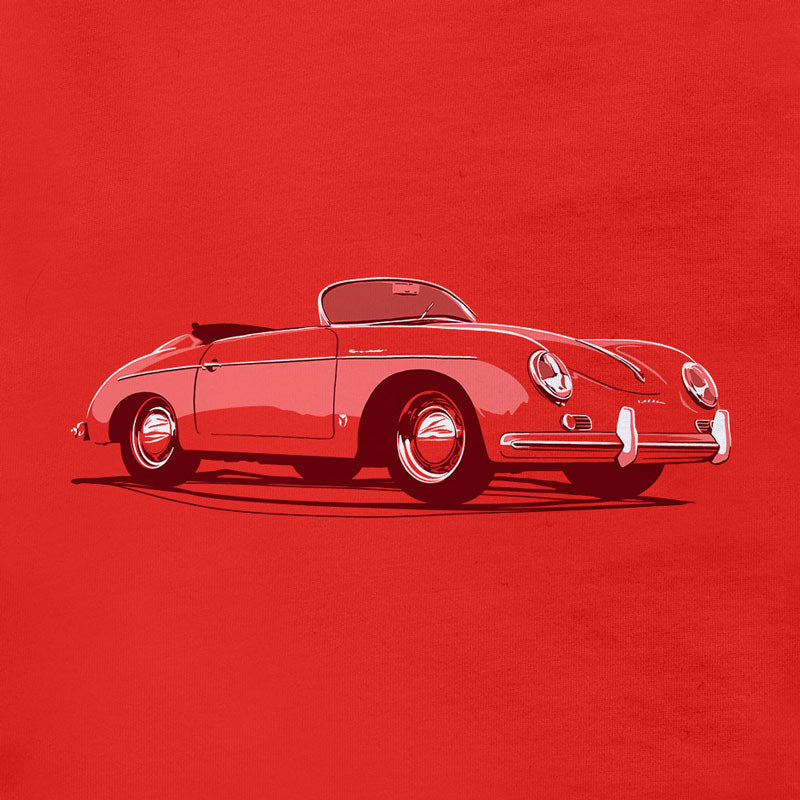 car tee shirts featuring a red 356 B Speedster