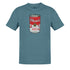 This 80s t shirt boasts a pop art design that blends pop culture elements. The artwork is printed with a distressed look.
