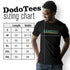 coffee tshirt sizing chart, available in sizes small to 3XL
