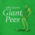 Funny Adult Tees Jolly Farms Giant Pees Closeup