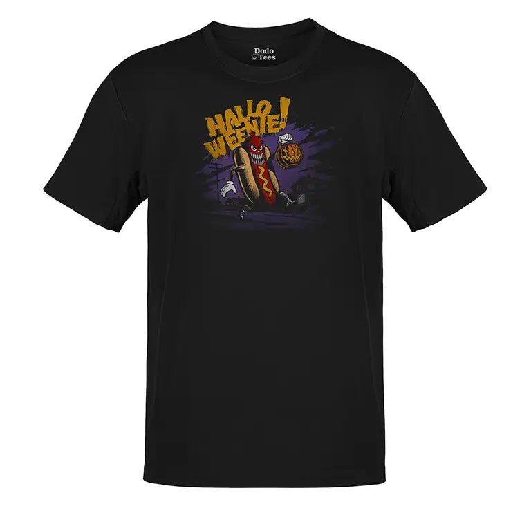Hot dog shirts for men with Halloween themed illustration