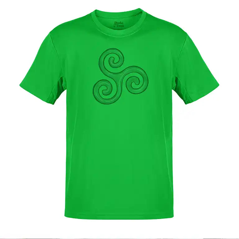 Mens St Pattys Day Shirt with a Triskelion design