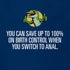 Dodo Tees offensive t shirt that reads you can save up to 100% on birth control when you switch to anal.