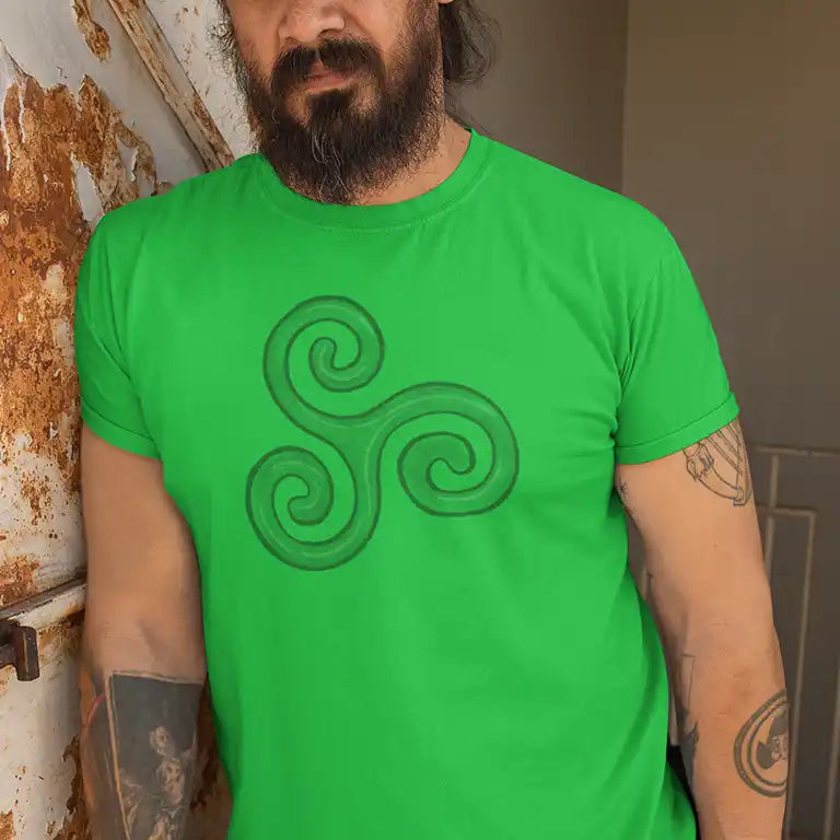 Saint Patricks Shirt Men with a triskele design