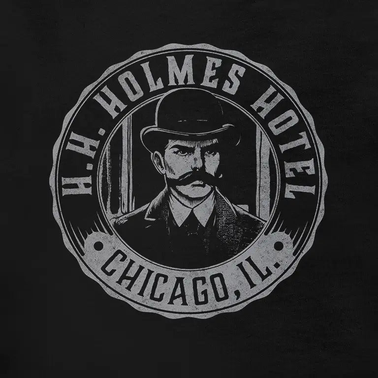 Serial Killer merchandise featuring HH Holmes Hotel Chicago Il.