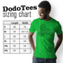 Triskelion St Patricks Day Shirt sizing chart