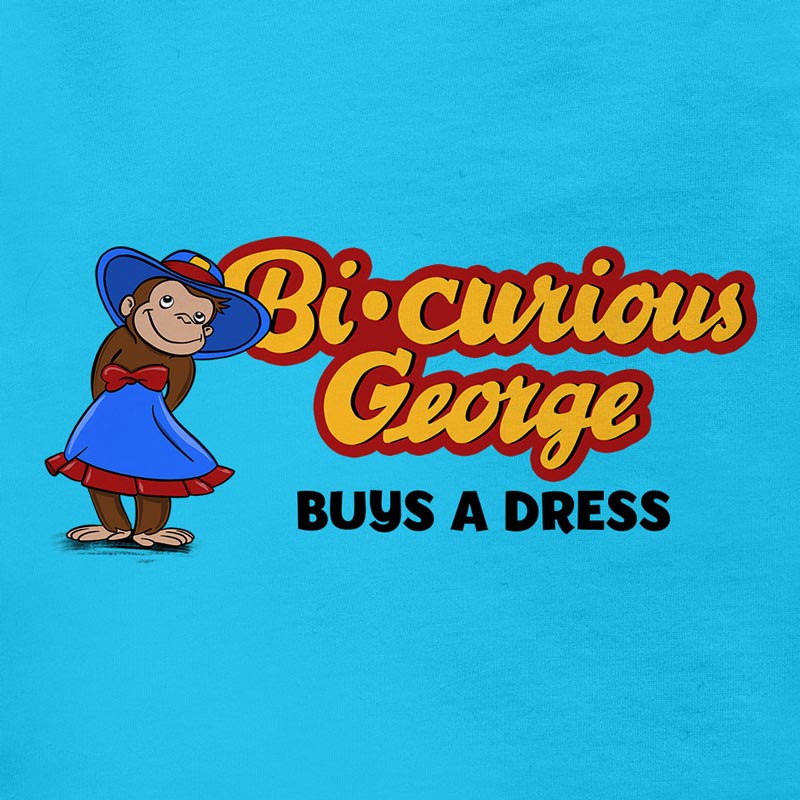 bi-curious george pride t shirt by dodo tees