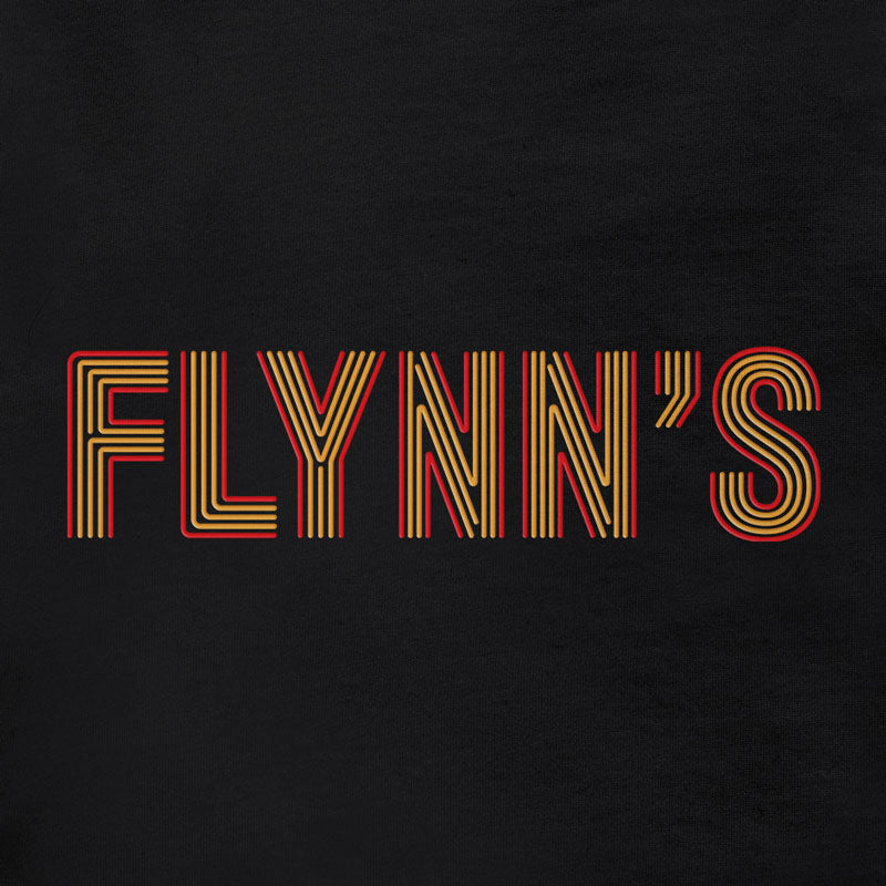 arcade t shirt with flynns neon logo by dodo tees