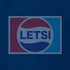 detail view of funny t shirt with letsi parody logo by dodo tees