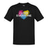 pansexual pride shirt with i love everyone painted heart graphic in classic black