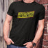 Guy modeling the May the Schwartz be with you retro t shirt sold at the Dodo Tees 80s store.