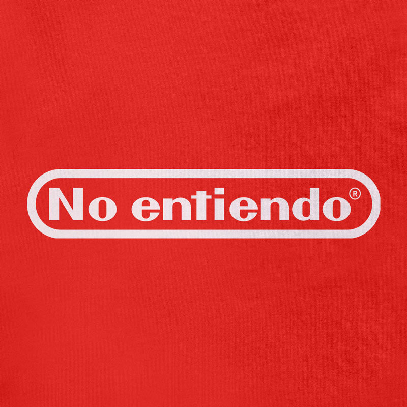 detail view of spoof t shirt with no entiendo logo by dodo tees