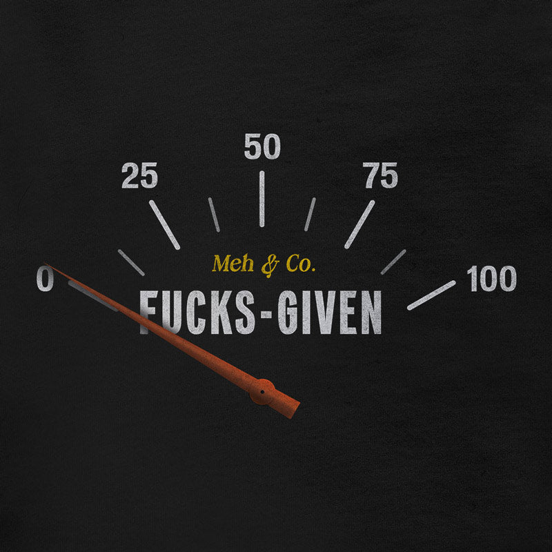detail view of the zero fucks given offensive t shirts by dodo tees printed with premium inks and a distressed texture
