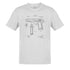 1911 pistol gun shirt in white featuring the US patent in grey. The firearms shirts are pre-shrunk to ensure a consistent fit.