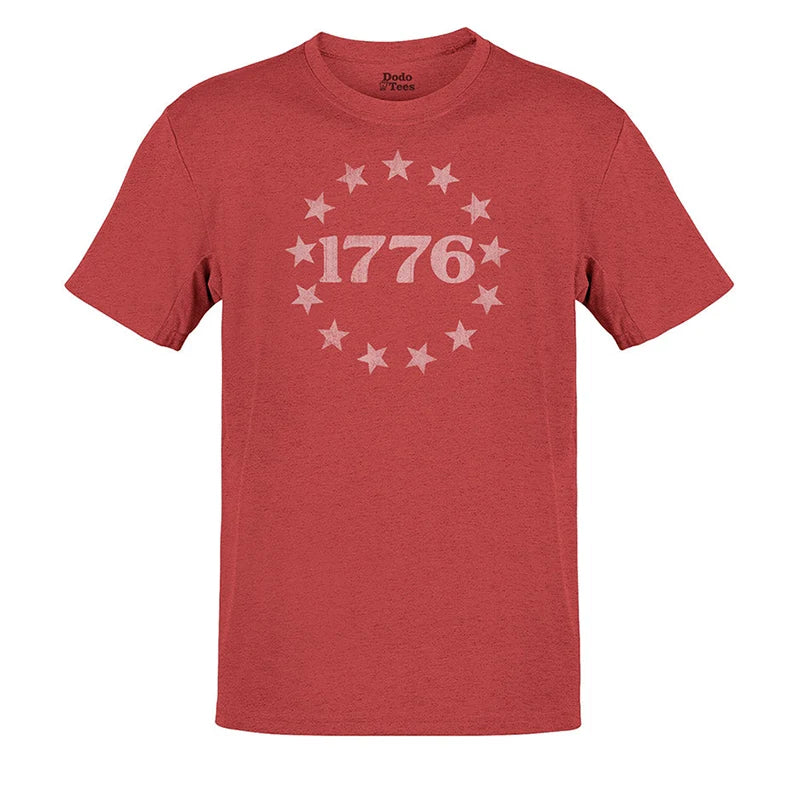 4th of july gifts 1776 heather red t shirt by dodo tees