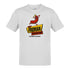 Abe Froman shirt in white. This classic movie shirt reads Abe Froman Sausage King Chicago, Illinois.