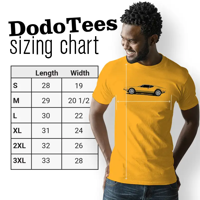 Dodo Tees automotive gear sizing chart