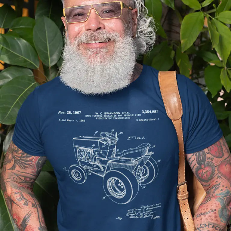 dad tee shirts featuring riding lawn mower