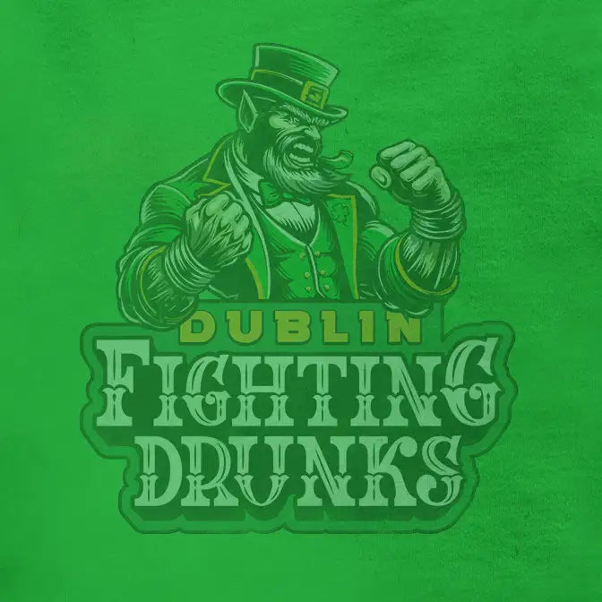Dublin Fighting Irish funny St Pats t shirt closeup