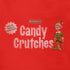 Elf shirt for adults featuring the candy Crutches design. 