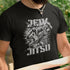 funny karate shirt with a jewish man kicking and the words Jew Jitsu.