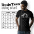 Grim Reaper Shirt sizing chart. Dodo Tees Skull Tee Shirts are available in Small to 3XL