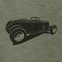 Roadster shirt featuring a highboy hot rod. The automotive apparel features a Dodo Tees original illustration that plays with highlights.