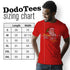 Holiday Shirts sizing chart. Dodo Tees are available in sizes S-3XL.