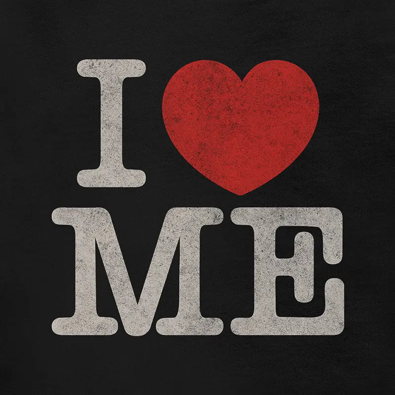 detail view of i love me shirt by dodo tees