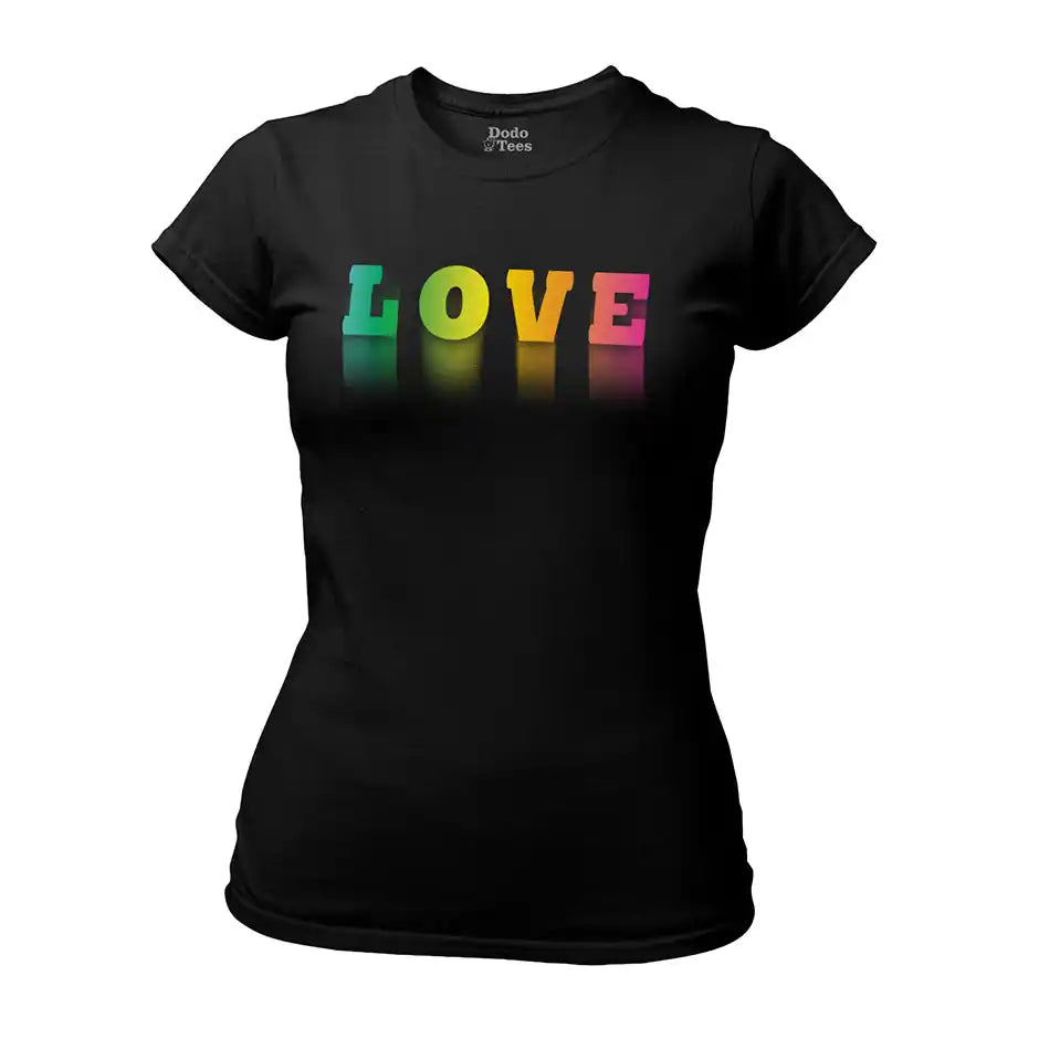 Love shirt for women in the fitted style