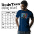 dodo tees meme shirt sizing chart. Available in sizes small to 3XL