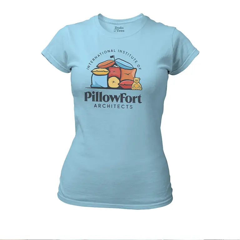 Women's Funny T Shirts with the International Institute of Pillow Fort Architects logo