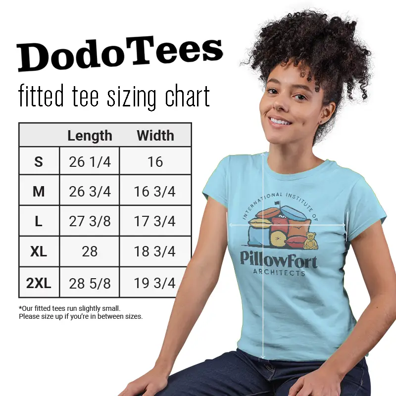 pillow fort architects sizing chart