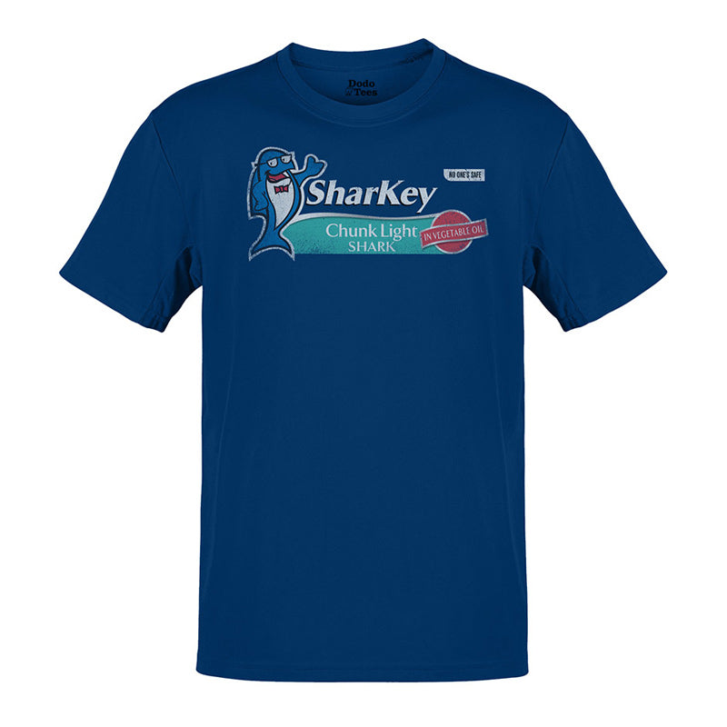 spoof t shirts with sharkey chunk light shark logo in blue by dodo tees