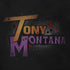 Tony Montana Shirt shirt design featuring blood and cocaine. The gangster shirts feature an original design that parodies the Hannah Montana show.