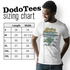 Tourist shirt sizing chart for Dodo Tees