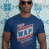 Man wearing WAP funny offensive t shirts for men by Dodo Tees