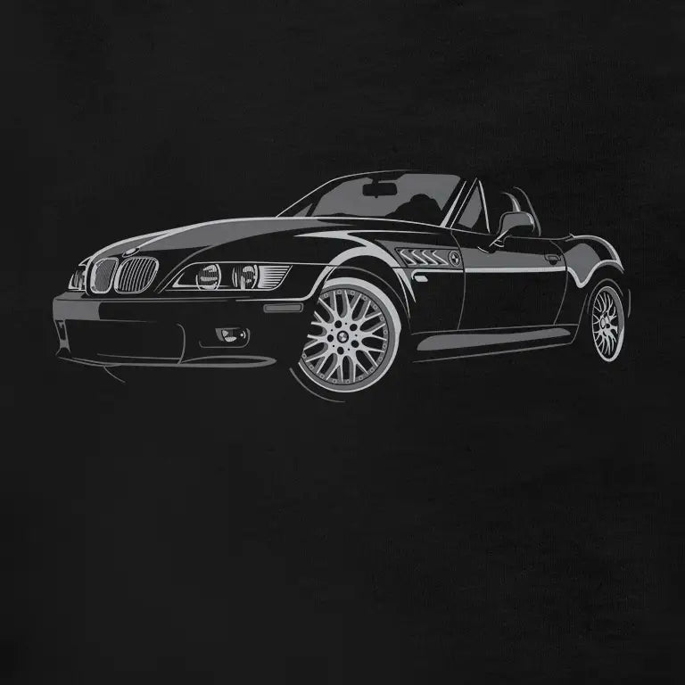 Car tee shirt featuring a black Z3 bimmer