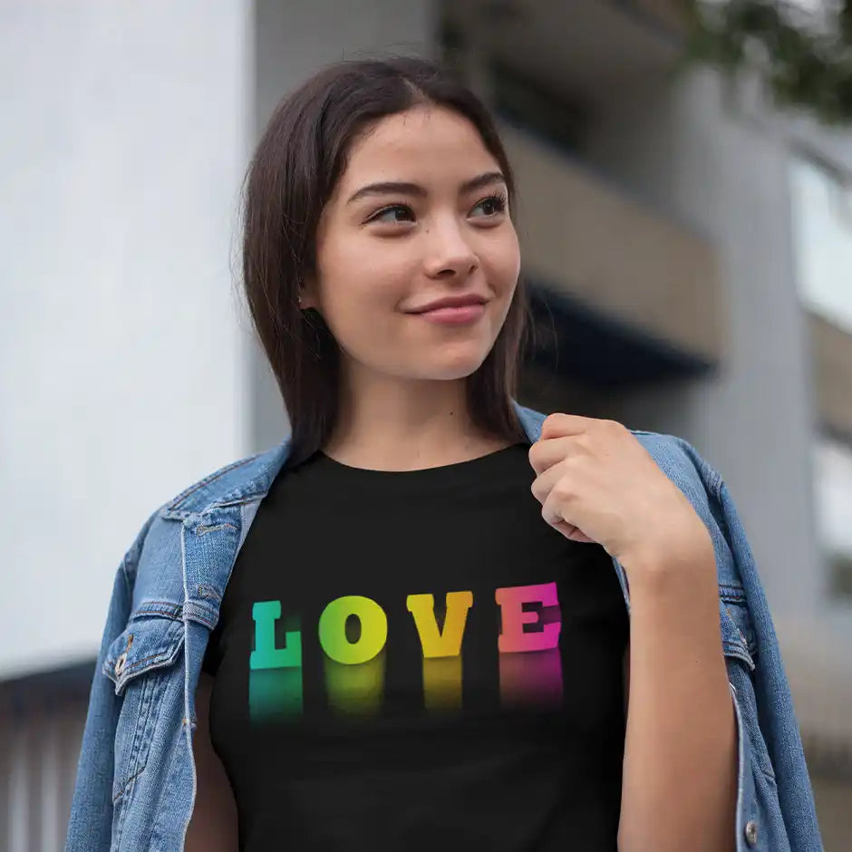 Awesome womens t shirts with love design