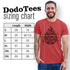  Sizing chart for the bbq tshirt reading I'm so sexy I turn all the grill on by Dodo Tees available in sizes Small to 3xl.