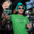 man in bar wearing beer t shirt with you look like i need a drink design