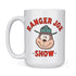 camping mugs with ranger joe show logo on the front. 15 oz size