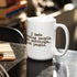 cat lover gifts mug on table with text that reads i hate morning people. and mornings...and people