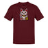 cat t shirt with 8 bit lucky cat in classic cardinal by dodo tees