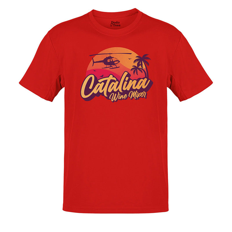 full view of the catalina wine mixer clothes red t shirt by dodo tees