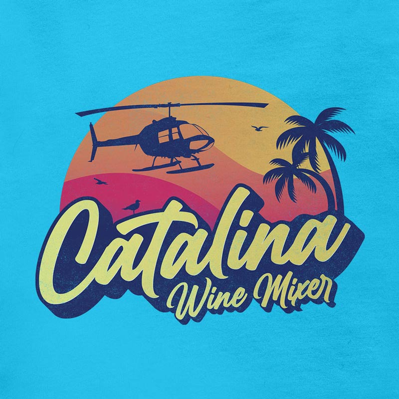 detail view of the dodo tees catalina wine mixer shirt