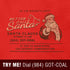 detail view of christmas outfits with better call santa graphic