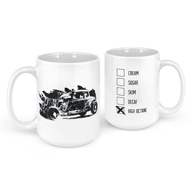 classic car gifts hot rod mug front and back side visible