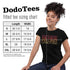 fitted tee sizing chart for clothes for working out. available in sizes small to 2XL