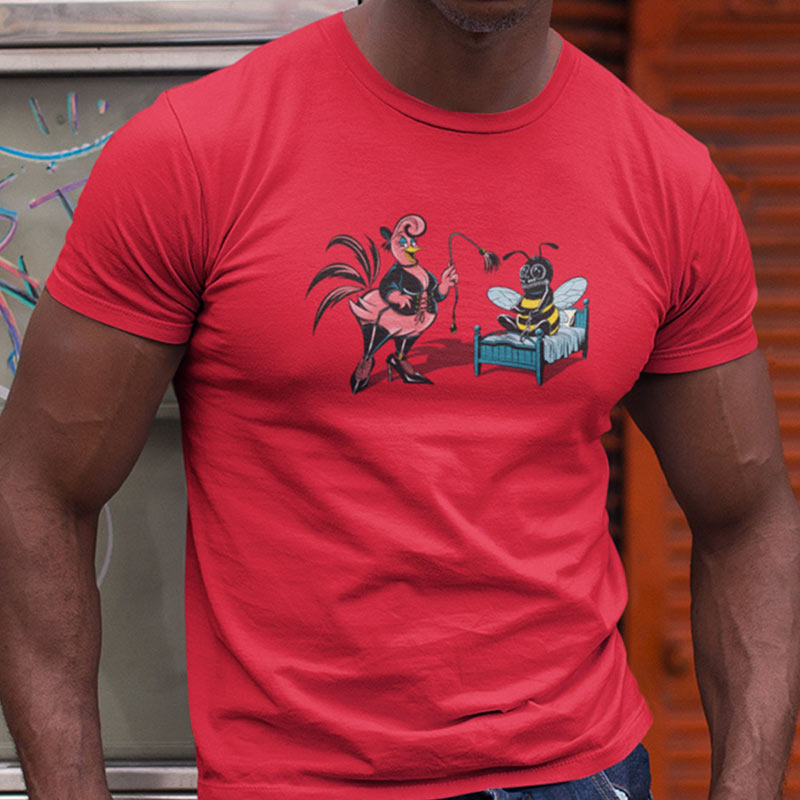  Dirty Shirts For Guys featuring a BDSM illustration. The inappropriate t shirts come in sizes S-3XL.